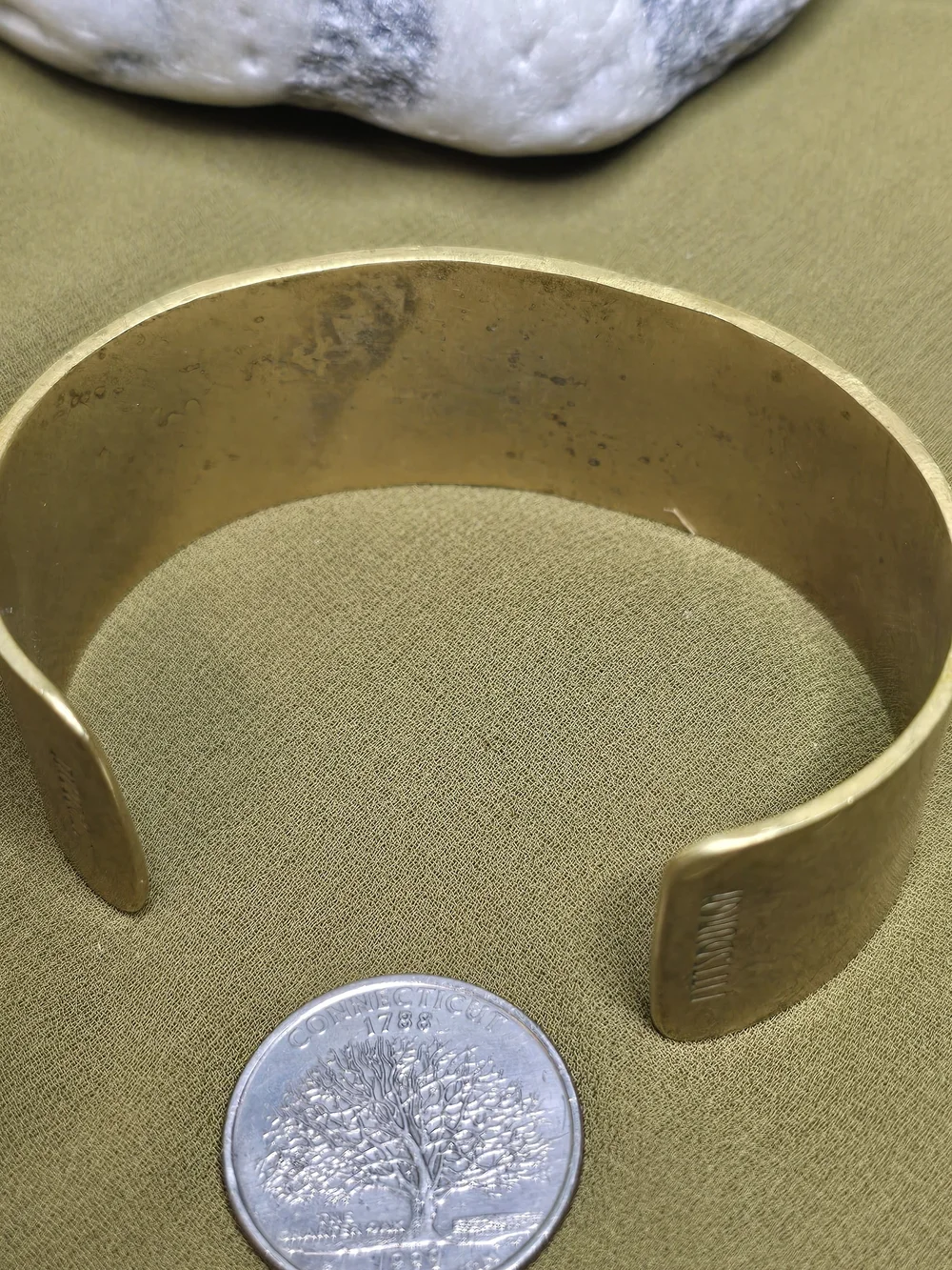 Brushed Gold-Tone Wide Cuff Bracelet - Men's Jewelry